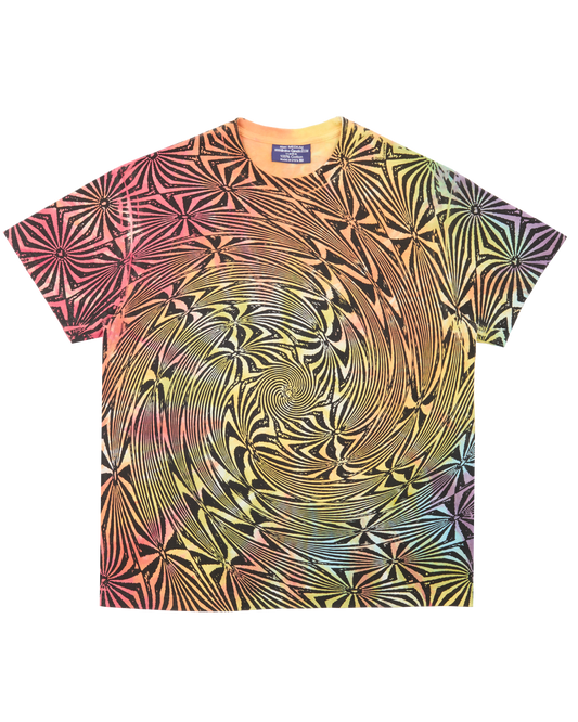 Optical Illusion Jumbo Screen Print Tee - Hand Dyed | Toledope | Garment Dyed 100% Cotton
