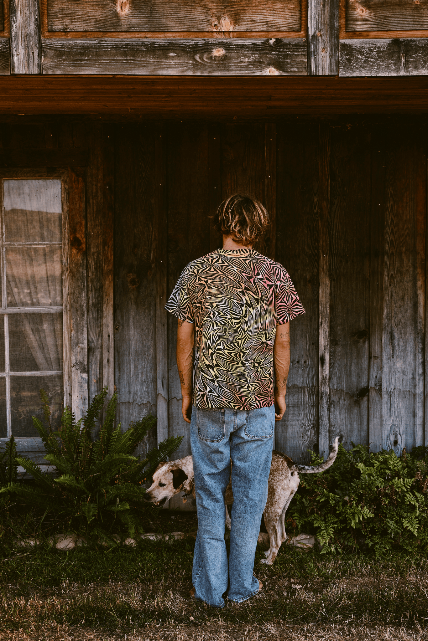 Optical Illusion Jumbo Screen Print Tee - Hand Dyed | Toledope | Garment Dyed 100% Cotton