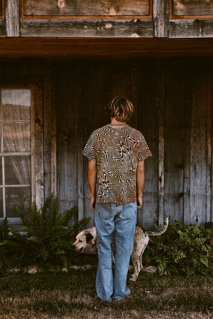 Optical Illusion Jumbo Screen Print Tee - Hand Dyed | Toledope | Garment Dyed 100% Cotton