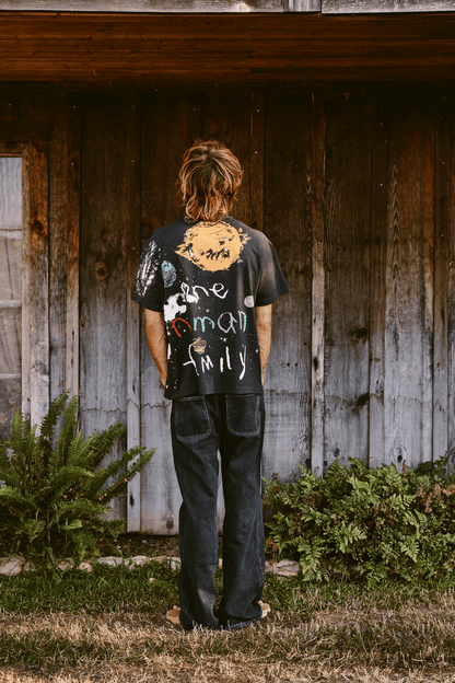 Galaxy Doodle - Off-Black Tee | Toledope | Garment Dyed 100% Cotton