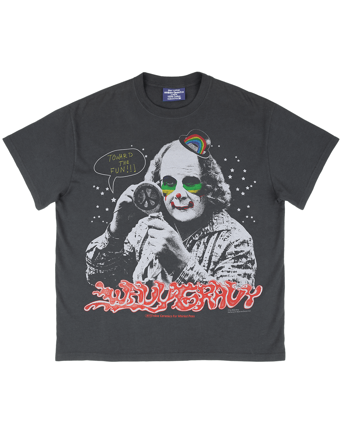Toward the Fun - Off-Black Tee | Toledope x Wavy Gravy | Garment Dyed 100% Cotton